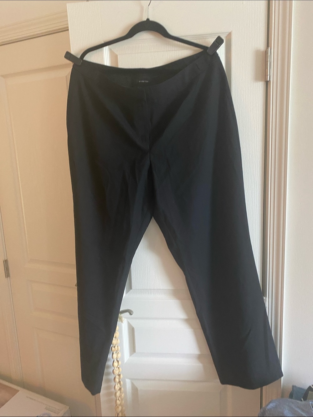 Classic Black Straight-Leg Dress Pants